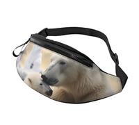 Marsupio con frutta melograno per donne e uomini, alla moda, regolabile, per allenamento, corsa, viaggi, stile casual, Orso polare Amore, Taglia unica