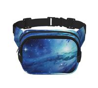 Marsupio con galassia spaziale blu universo, piccolo marsupio alla moda a tracolla leggero marsupio per donne uomini corsa allenamento escursionismo viaggi