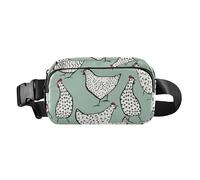 Marsupio con galline disegnate a mano, alla moda, per donne, uomini, adolescenti, impermeabile, con cinghia regolabile, per allenamento, corsa, escursionismo, polli disegnati a mano, taglia unica,