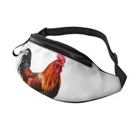Marsupio con gallo di pollo per uomo e donna, impermeabile, sportivo, alla moda, borsa a tracolla con cinturino regolabile, grande borsa a tracolla per viaggi ed escursioni