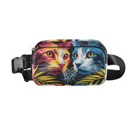 Marsupio con gatti nascosti tra le foglie, per attività all'aperto, Multicolore, Taglia unica, casual