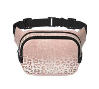 Marsupio con glitter oro rosa, per donne e uomini, alla moda, per viaggi, escursionismo, Nero , Taglia unica