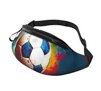 Marsupio con gufo anime, unisex, borsa a tracolla regolabile, adatto per viaggi, escursionismo, escursionismo, corsa, Calcio colorato., Taglia unica