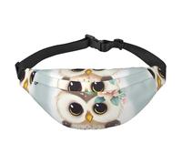 Marsupio con gufo carino con fiori per uomo e donna marsupio alla moda ovunque borsa a tracolla portafoglio marsupio con cinturino regolabile marsupio impermeabile per viaggi escursionismo sport,