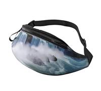 Marsupio con gufo e ramo di albero, per sport all'aria aperta, casual, unisex, regolabile, per escursionismo, corsa, ciclismo, Cascate del Niagara, Taglia unica