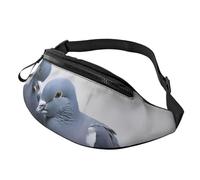 Marsupio con gufo e ramo di albero, per sport all'aria aperta, casual, unisex, regolabile, per escursionismo, corsa, ciclismo, Colombe, Taglia unica