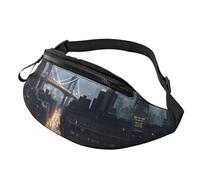 Marsupio con gufo e ramo di albero, per sport all'aria aperta, casual, unisex, regolabile, per escursionismo, corsa, ciclismo, Città di New York, Taglia unica