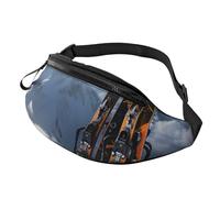 Marsupio con incisione botanica con erbe floreali, per donne e uomini, alla moda, regolabile, per allenamento, corsa, viaggi, stile casual, Sci in Montagna, Taglia unica