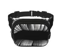 Marsupio con labbra stampate in bianco e nero a righe, marsupio piccolo alla moda a tracolla leggero marsupio per donne uomini corsa allenamento escursionismo viaggi