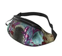 Marsupio con libellula e ninfea per uomo e donna, alla moda, regolabile, per viaggi, sport, passeggiate, Giardino delle fate gotico, Taglia unica