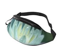 Marsupio con libellula e ninfea per uomo e donna, impermeabile, sportivo, alla moda, borsa a tracolla con cinghia regolabile, grande borsa a tracolla per viaggi ed escursionismo