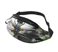 Marsupio con libellula, per uomo e donna, alla moda, regolabile, borsa a tracolla ovunque