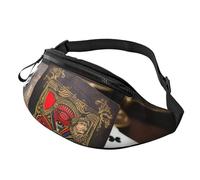 Marsupio con lumaca di animali selvatici, per donne e uomini, alla moda, regolabile, per allenamento, corsa, viaggi, stile casual, Carte da gioco, Taglia unica