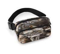 Marsupio con lupi colorati diversi con cinghia regolabile alla moda marsupio per sport all'aria aperta escursionismo