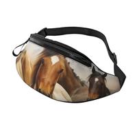 Marsupio con molti cavalli per donne e uomini, borsa a tracolla, alla moda, piccola cintura marsupio da esterno