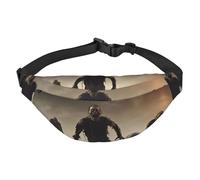 Marsupio con molti zombie, per uomo e donna, alla moda, borsa a tracolla con tracolla regolabile, impermeabile, per viaggi, escursionismo, sport, nero, taglia unica, Nero , Taglia unica