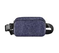 Marsupio con motivi astratti circolari carini, per donne e uomini, mini borsa a tracolla per passaporto con tracolla regolabile per viaggi, corsa, escursionismo, Modelli circolari astratti, 1 size
