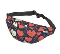 Marsupio con motivo a colori irregolari per donne e uomini, borsa da cintura impermeabile con cintura regolabile, borsa a tracolla casual, borsa da viaggio per sport, corsa, ciclismo, Mi piaci, Taglia