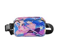 Marsupio con motivo anime giapponese Samurai, elegante, per donne, uomini, adolescenti, impermeabile, con cinghia regolabile, per shopping, sport, lavoro