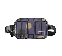 Marsupio con motivo astratto viola, elegante, unisex, multiuso, a tracolla, con cinghia regolabile, per allenamento, corsa, escursionismo, Arte Astratta Viola, Taglia unica