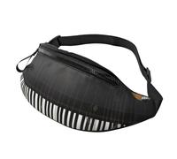 Marsupio con motivo chitarra e pianoforte, per uomini e donne, impermeabile, sportivo, alla moda, borsa a tracolla con tracolla regolabile, grande borsa a tracolla per viaggi ed escursioni