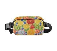 Marsupio con motivo di frutta ad acquerello, borsa a tracolla da donna, con cinturino regolabile ovunque, marsupio per allenamento e corsa