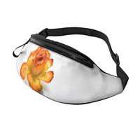 Marsupio con motivo floreale e rosa dorata, grande marsupio alla moda per donne e uomini, tasche sicure con cerniera regolabile, per viaggi, feste, sport, corsa, escursionismo, uso quotidiano, 3D