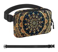 Marsupio con motivo retrò Islam per donne e uomini, borsa a tracolla con tasche con cerniera, marsupio impermeabile con cinturino regolabile per allenamento, corsa, viaggi, escursionismo, multicolore,
