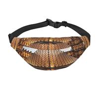 Marsupio con museo del Louvre di Parigi per uomo e donna, alla moda, borsello a tracolla con cinturino regolabile, impermeabile, per viaggi, escursionismo, sport, nero, uno, Nero , Taglia unica