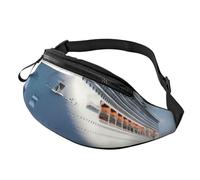 Marsupio con nave da crociera per uomo donna moda running marsupio impermeabile borsa a tracolla ovunque con cinturino regolabile marsupio sportivo per portafoglio da viaggio