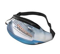 Marsupio con nave da crociera sul mare, per uomo e donna, alla moda, da corsa, impermeabile, borsa a tracolla ovunque, con cinghia regolabile, marsupio sportivo per portafoglio da viaggio