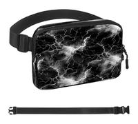 Marsupio con nuvole nere, per donne e uomini, borsa a tracolla con tasche con cerniera, marsupio impermeabile con cinturino regolabile per allenamento, corsa, viaggi, escursionismo, multicolore,