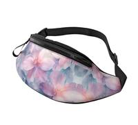 Marsupio con nuvole sole e arcobaleno con fiori retrò borsa a tracolla arancione boho estetica a mani libere borsa atleti 14 x 35 cm, A7, Taglia unica