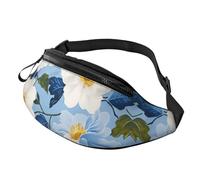 Marsupio con nuvole sole e arcobaleno con fiori retrò borsa a tracolla arancione boho estetica a mani libere borsa atleti 14 x 35 cm, A24., Taglia unica
