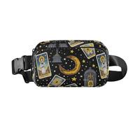 Marsupio con oroscopo gotico mistico dei tarocchi carino, per uomini e donne, mini borsa a tracolla con tracolla regolabile per viaggi, shopping, corsa