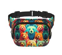 Marsupio con orsi colorati Marsupio piccolo marsupio alla moda a tracolla leggero marsupio marsupio per donne uomini corsa allenamento escursionismo viaggi