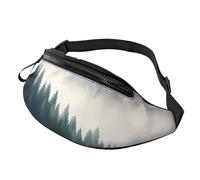 Marsupio con paesaggio montagna per uomo donna moda marsupio regolabile borse a tracolla ovunque
