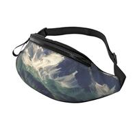 Marsupio con paesaggio montano per uomo donna borsa a tracolla marsupio impermeabile sport marsupio outdoor hip pack