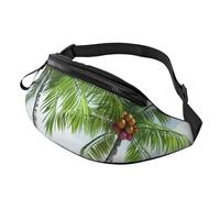 Marsupio con palma tropicale per uomo e donna, borsa a tracolla impermeabile per sport all'aria aperta