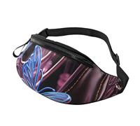 Marsupio con palme, spiaggia, mare, oceano, per uomini e donne, borsa a tracolla regolabile, adatto per viaggi, escursionismo, escursionismo, corsa, Scarpe Floreali Rosa, Taglia unica