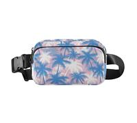 Marsupio con palme tropicali e alberi, borsa a tracolla da donna, con cinghia regolabile ovunque, marsupio per allenamento e corsa