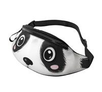 Marsupio con panda bianco e nero per uomo e donna, borsa a tracolla impermeabile per sport all'aria aperta