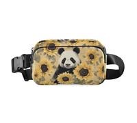 Marsupio con panda nel mare e girasoli, marsupio per attività all'aperto, Multicolore, Taglia unica, casual