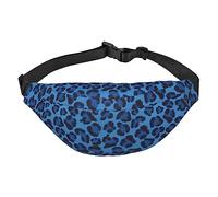 Marsupio con pelle di leopardo, unisex, leggero, regolabile, per viaggi, escursionismo, ciclismo, nero, taglia unica, Nero , Taglia unica