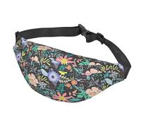 Marsupio con piccoli fiori colorati, alla moda, con fibbie regolabili, per viaggi ed escursioni, Come nella foto, Taglia unica, Zaino da escursionismo