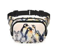 Marsupio con pinguini animali modello acquerello marsupio piccolo moda tracolla marsupio leggero marsupio per donne uomini corsa allenamento escursionismo viaggi