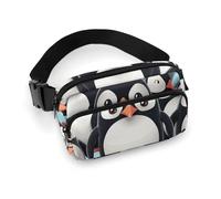 Marsupio con pinguini carini, per donne e uomini, regolabile, per viaggi, sport, escursionismo, Stile:, 20x13cm