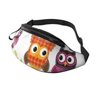 Marsupio con pinguini per uomo e donna, alla moda, regolabile, per viaggi, sport, passeggiate, Gufi Su Rami Di Albero, Taglia unica