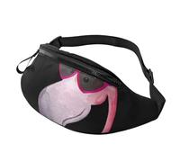 Marsupio con pinguini per uomo e donna, alla moda, regolabile, per viaggi, sport, passeggiate, Hello Glasses Flamingo, Taglia unica