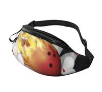 Marsupio con pinguini per uomo e donna, alla moda, regolabile, per viaggi, sport, passeggiate, Palla da bowling, Taglia unica